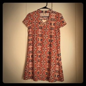 Pink Rose summer patterned dress